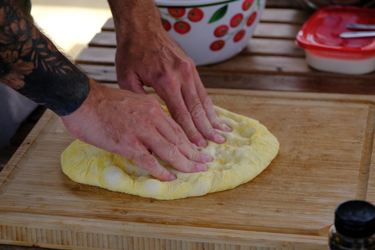 Masa artesanal hecha a mano