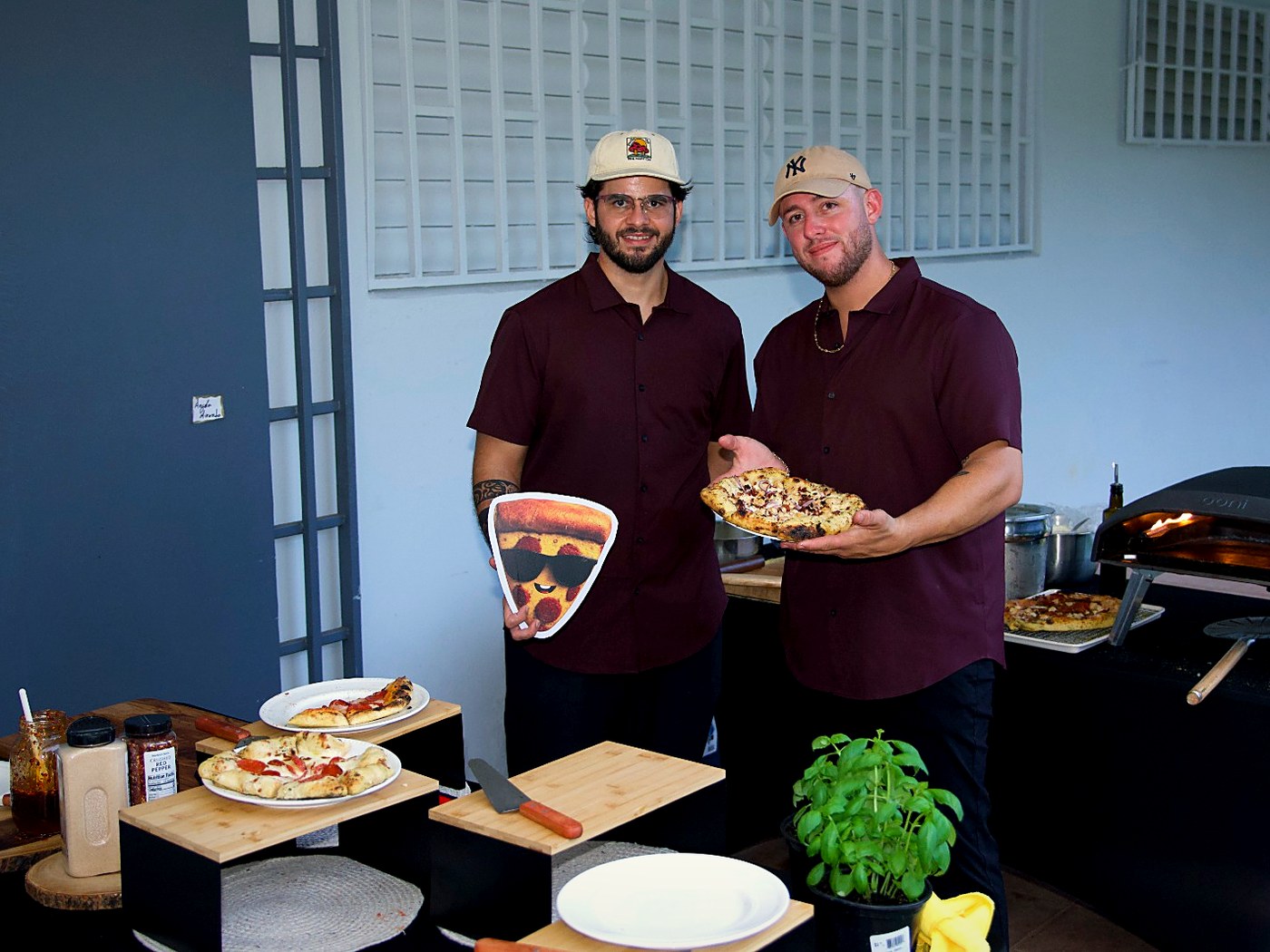 Byron y Eric, fundadores de Pompeya's Pizza